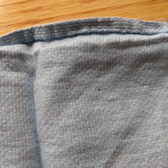 Vintage Monogram D Tea Towel Blue Embroidered Cloth Napkin Doily AS IS DAMAGED - Picture 9 of 13